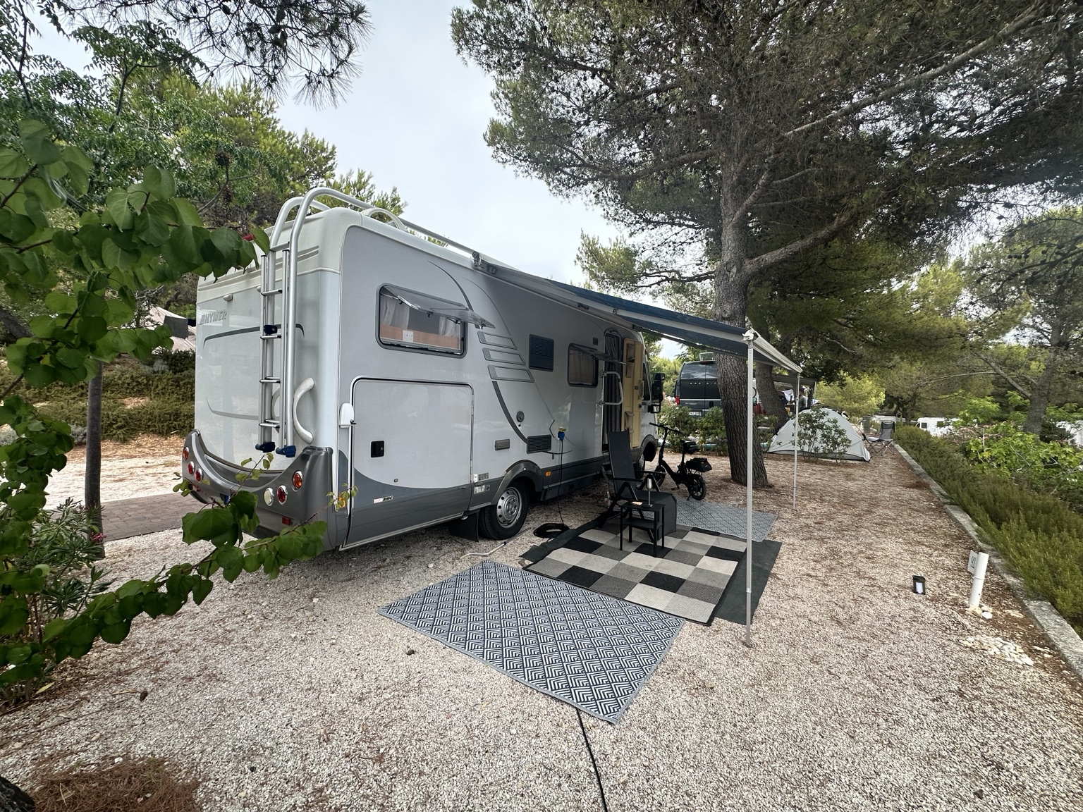 Hymer pitch at Beach Amadria Park Camping Trogir