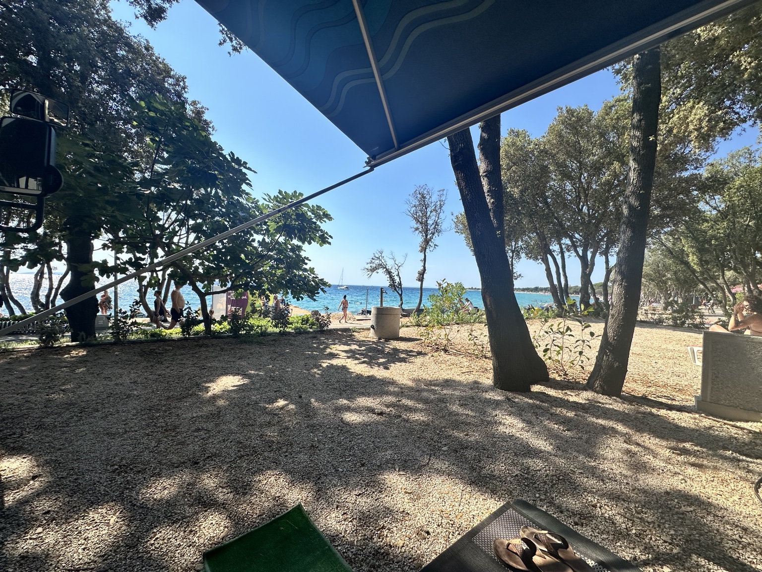 Waterfront view from pitch 381 at Camping Straško